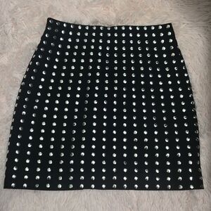 H&M Elegant Black Mini Studded Skirt